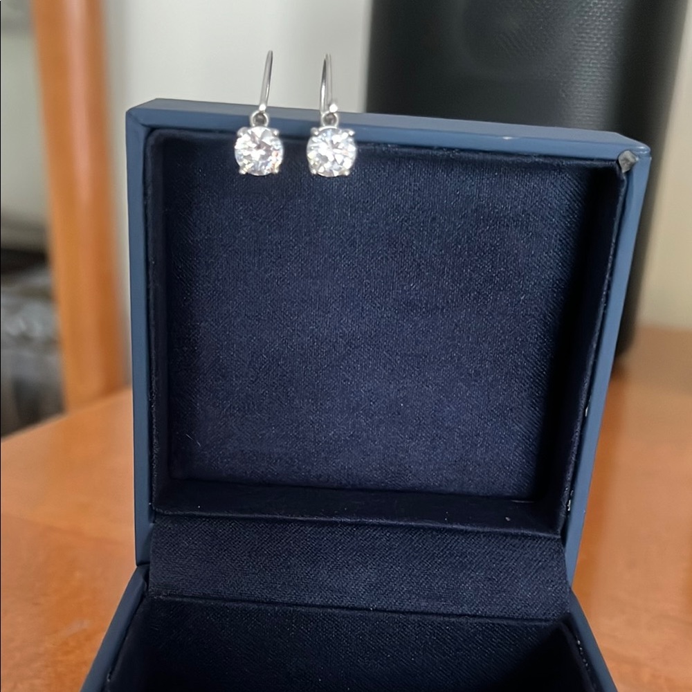 Silver drop earrings
